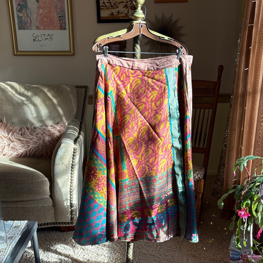 Colorful A-Line reversible skirt